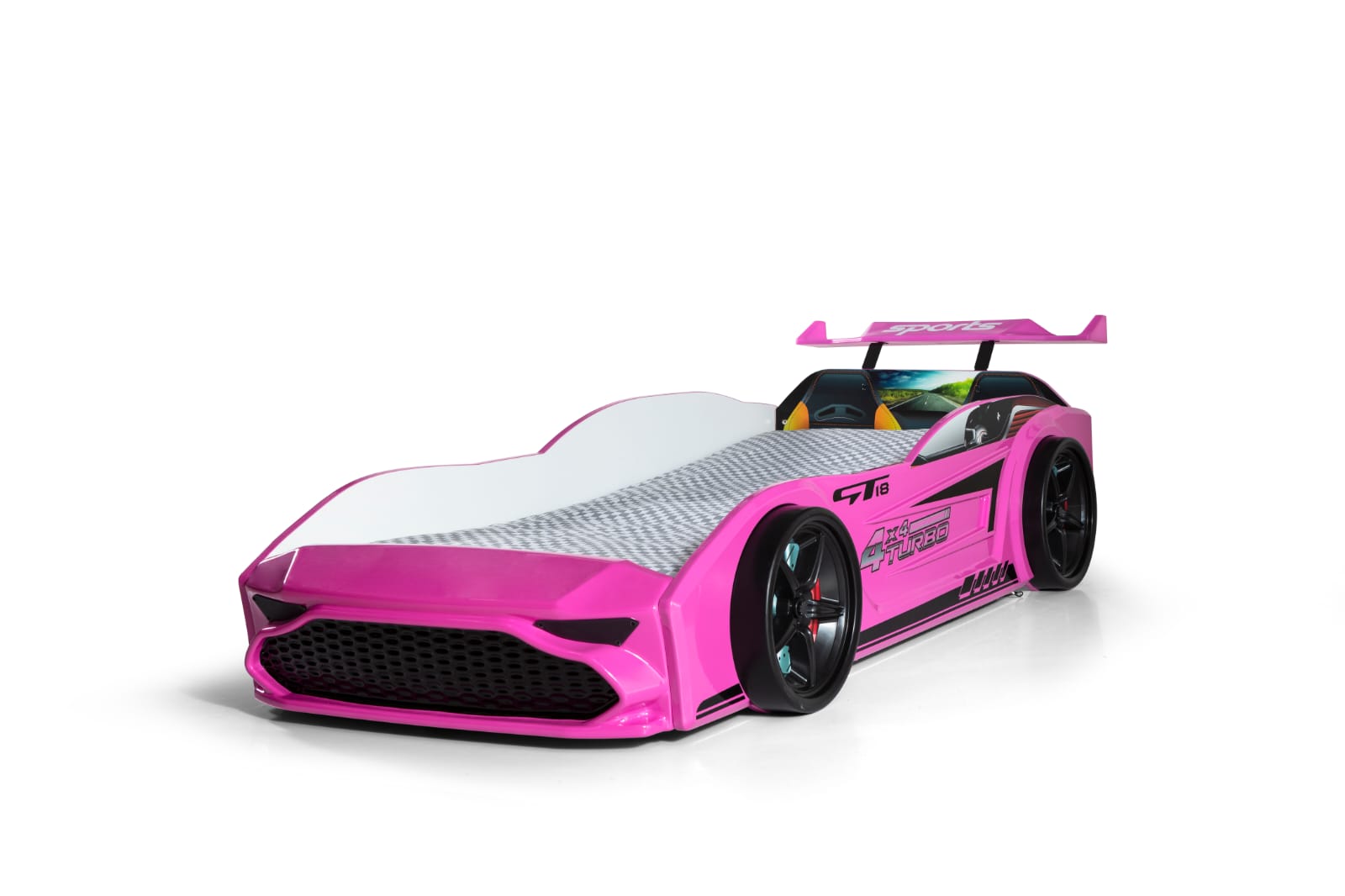 Cama en Forma de Carro Gt18 Rosa Jakosc Mebli