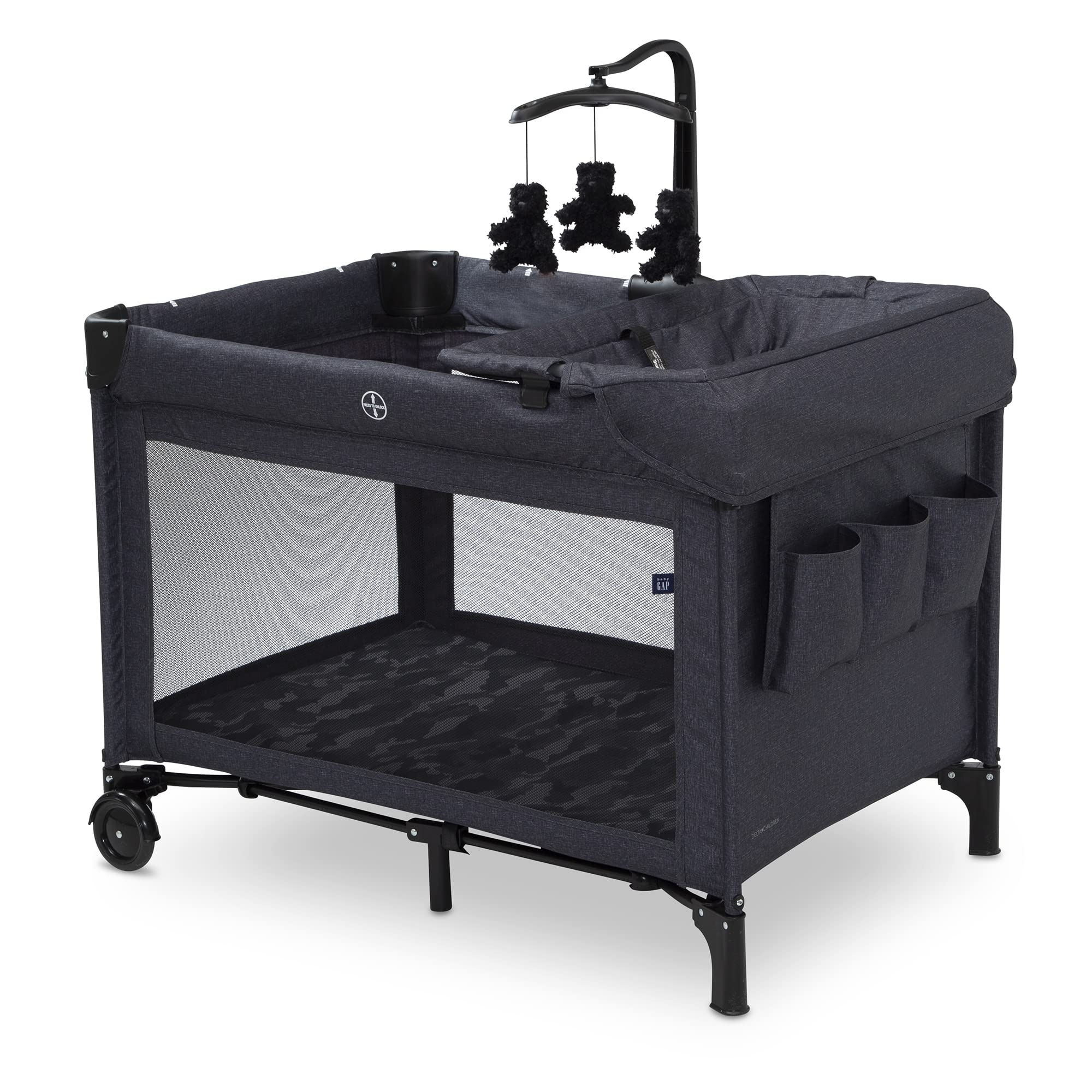 Camuflaje Negro Baby Gap Deluxe De Play Yard Delta Para Niños - Venta Internacional. $3,732