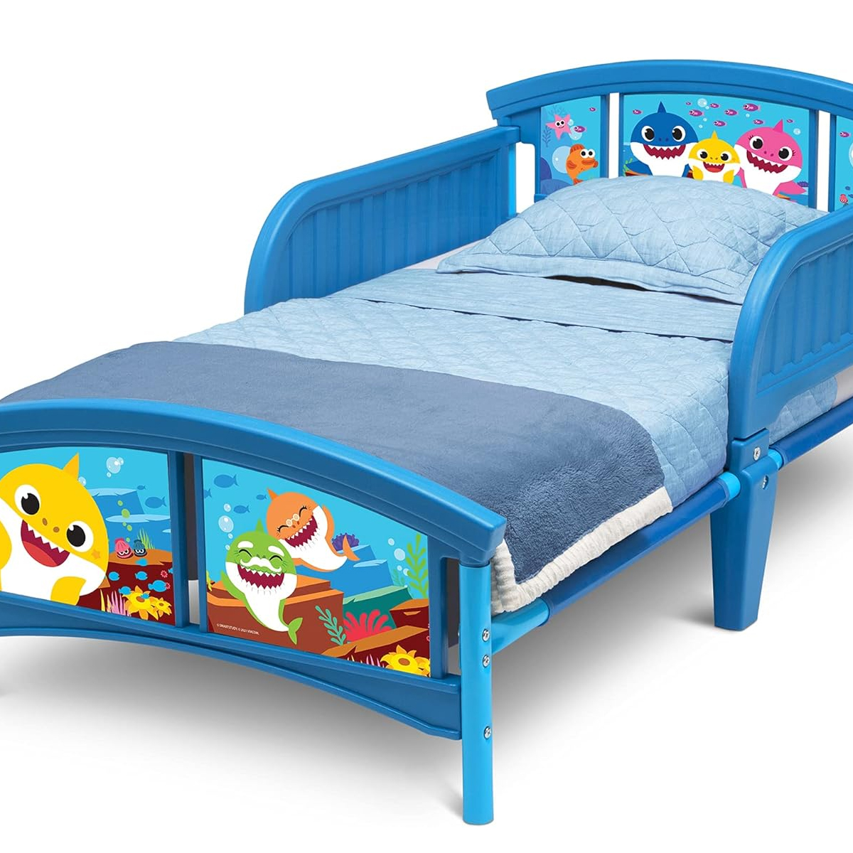 Foto 3 pulgar | Cama Infantil Delta Children Baby Shark Azul