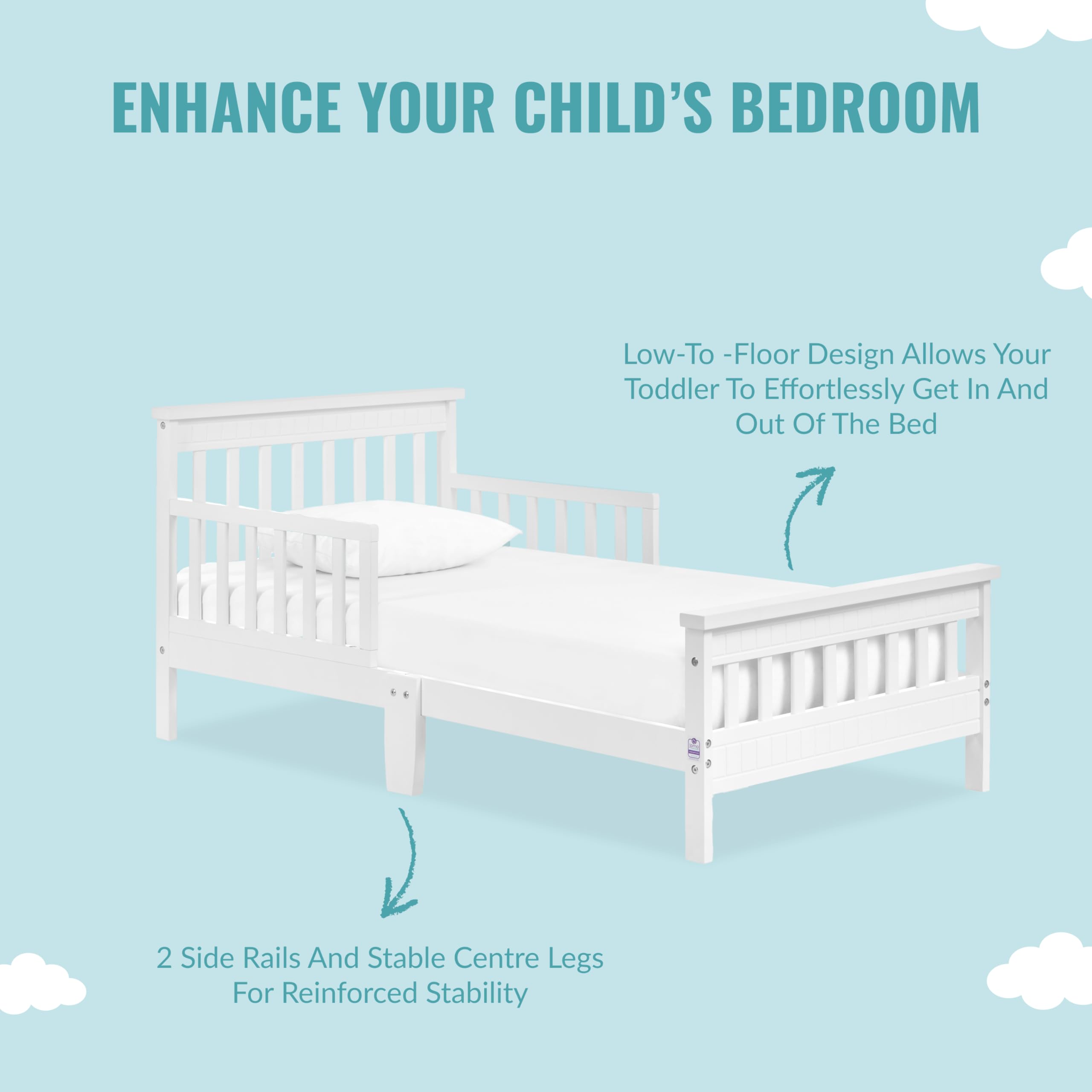 Foto 6 pulgar | Cama Infantil Dream On Me Blanca-Venta Internacional