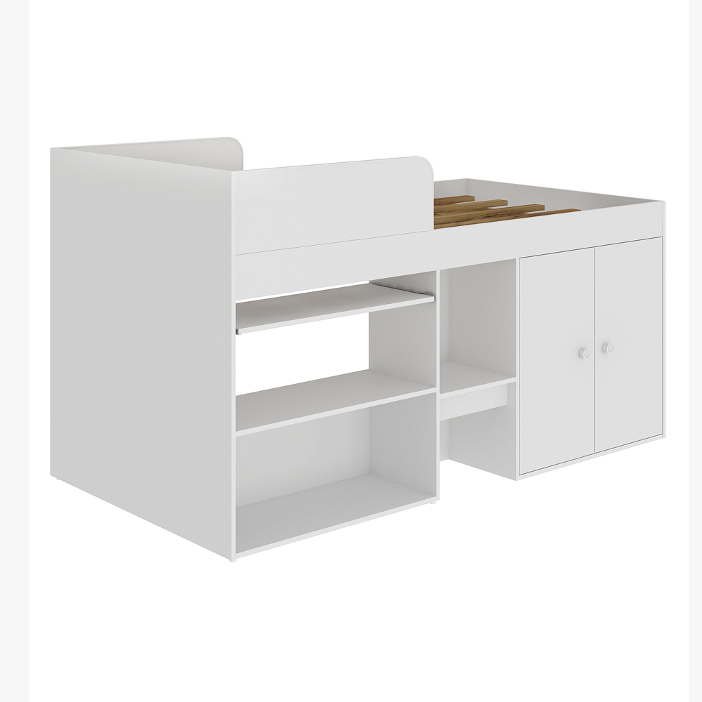 Cama Individual Skal Living Multifuncional con Mesa de Estudio Incorporada