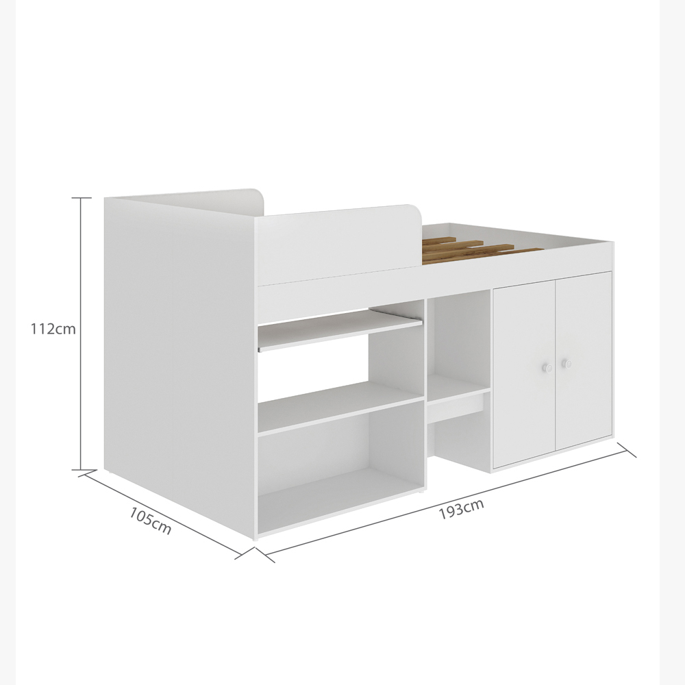 Foto 4 | Cama Individual Skal Living Multifuncional con Mesa de Estudio Incorporada