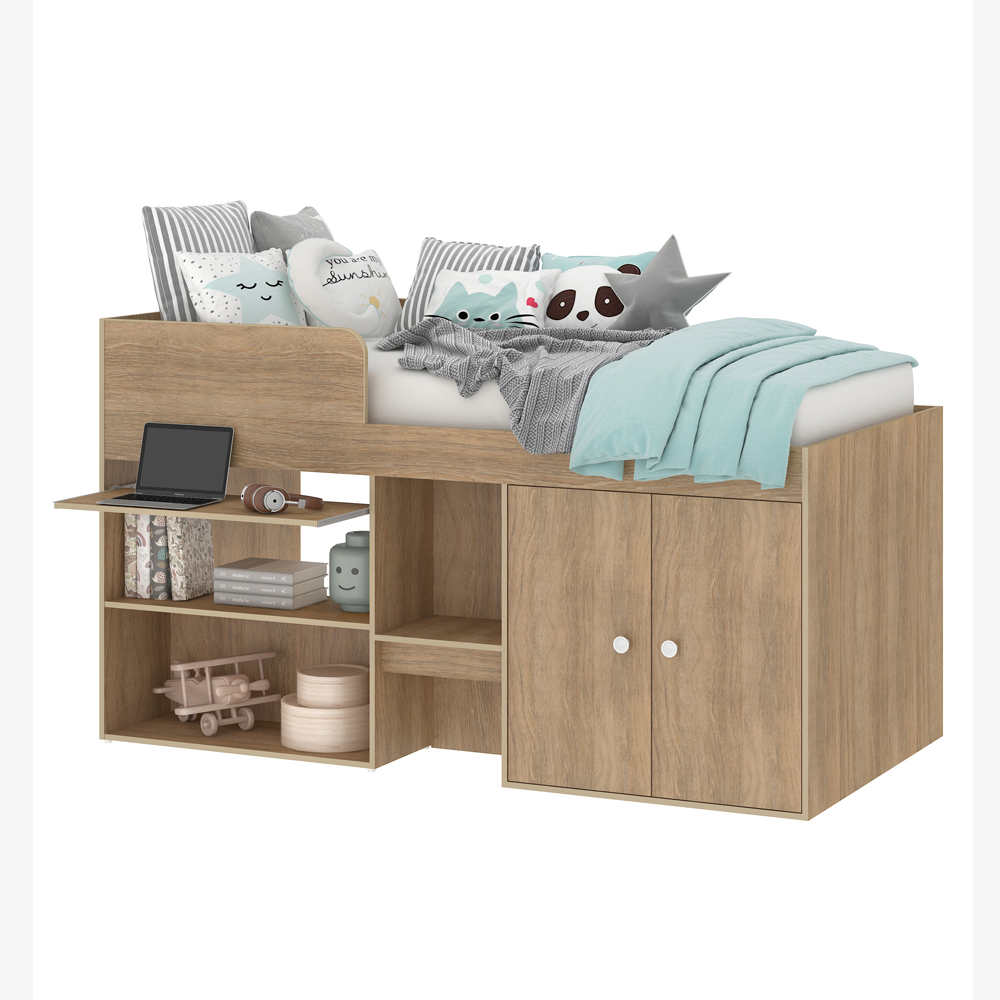 Foto 3 pulgar | Cama Multifuncional Individual Skal Living con Mesa Incorporada