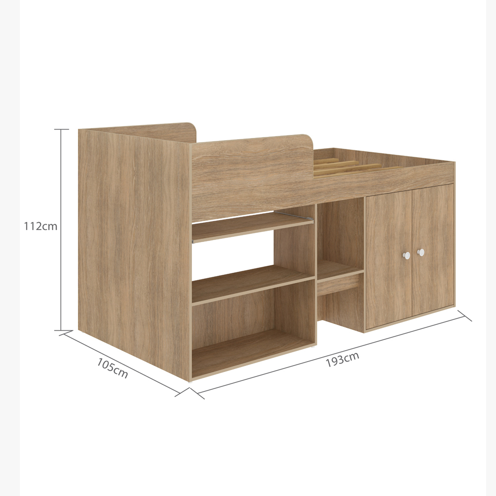 Foto 5 pulgar | Cama Multifuncional Individual Skal Living con Mesa Incorporada