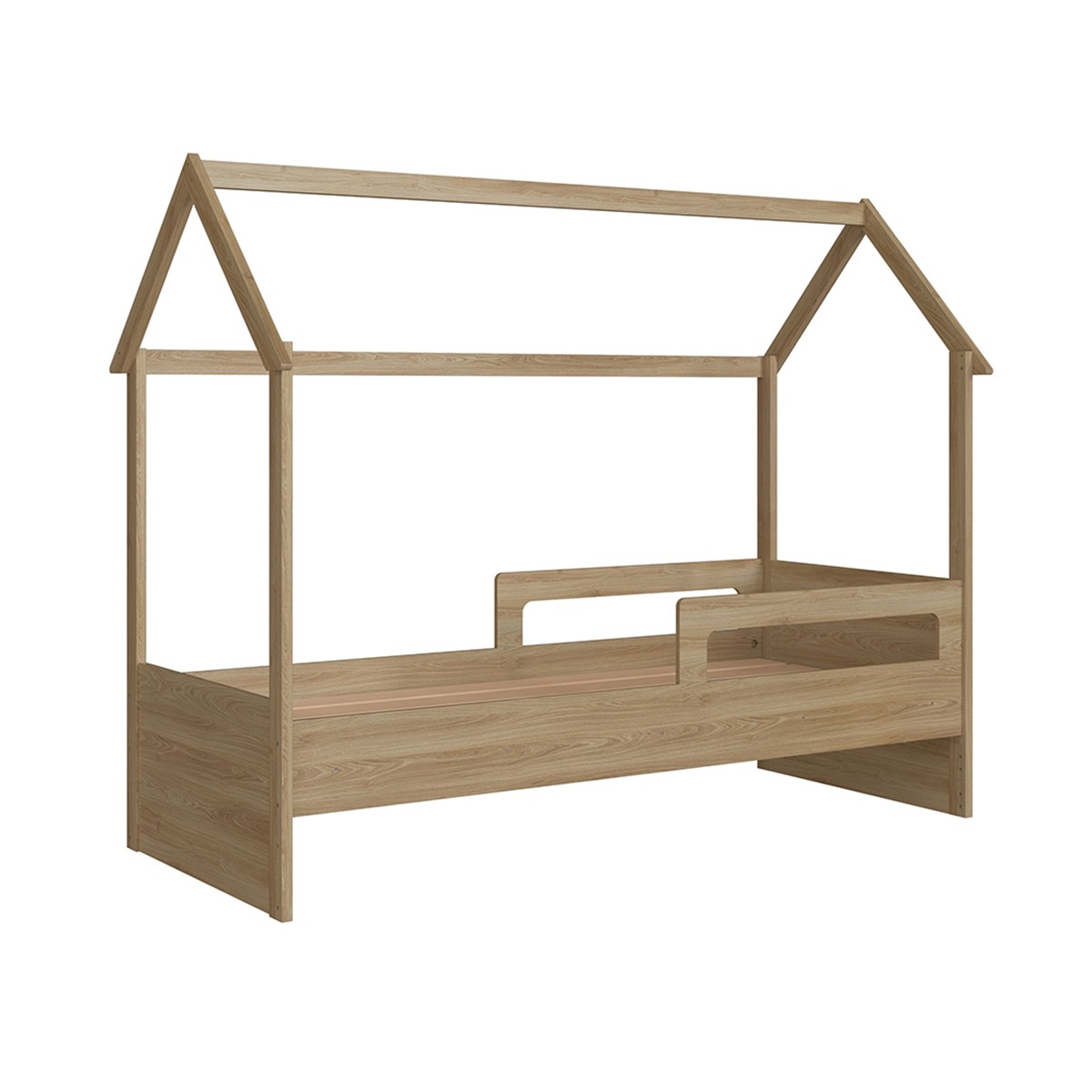Foto 4 pulgar | Cama Individual Montessori Mobi Alberta Roble
