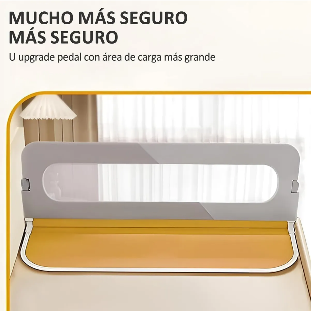 Foto 4 pulgar | Valla De Cama Plegable Protección Caídas Bebé  Eo Safe Imports  Esi-18779 Gris