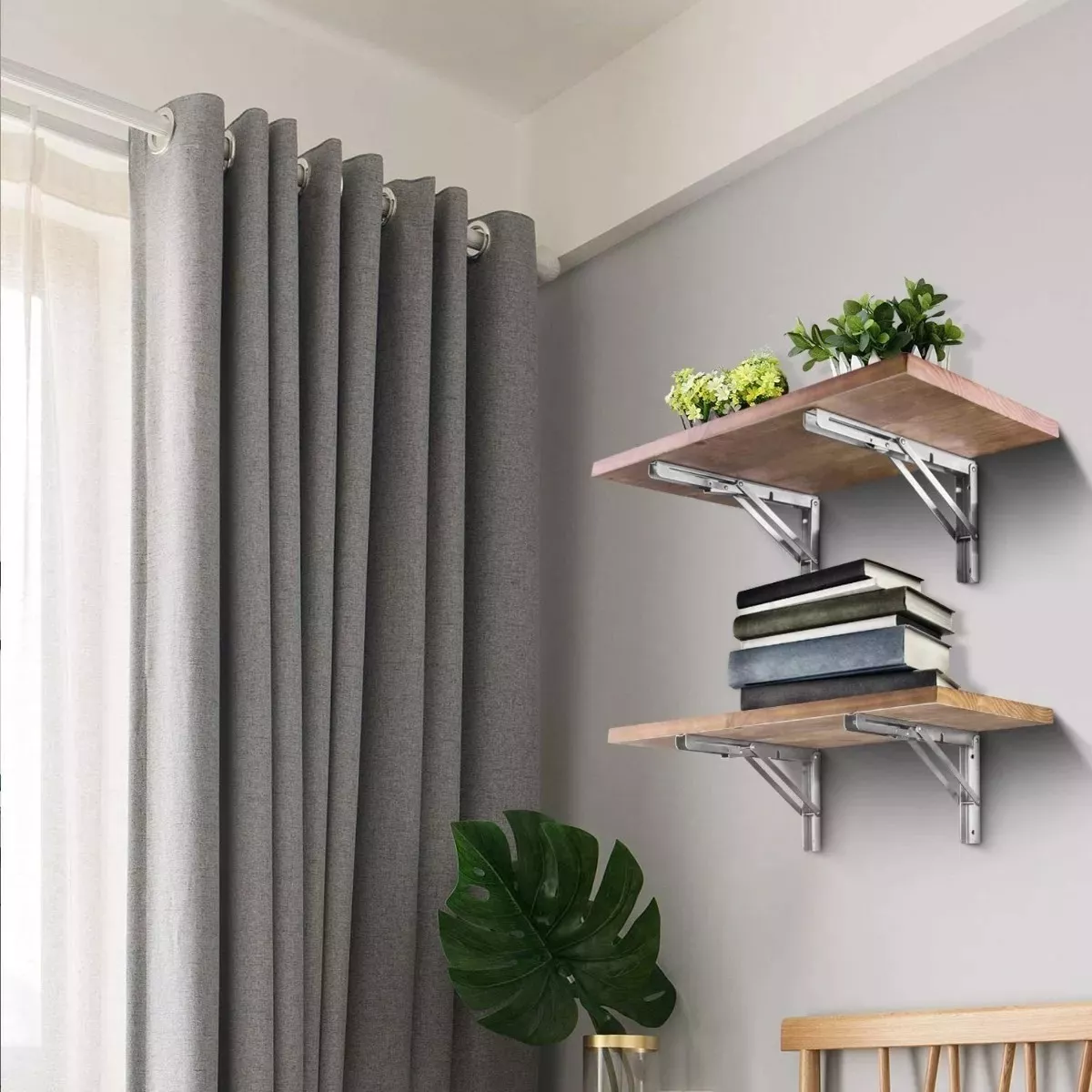 Foto 3 | Soporte Ménsula Brazo P Repisa Abatible Plegable 4pcs Eo Safe Imports Esi-15099 Plata