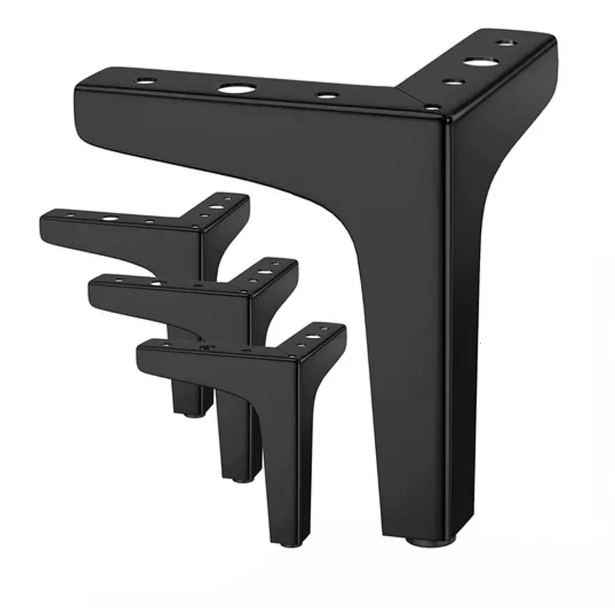 Patas de Muebles Elevadores de Cama Sofá Apilables Eo Safe Imports ESI-10932 Negro 4 Piezas