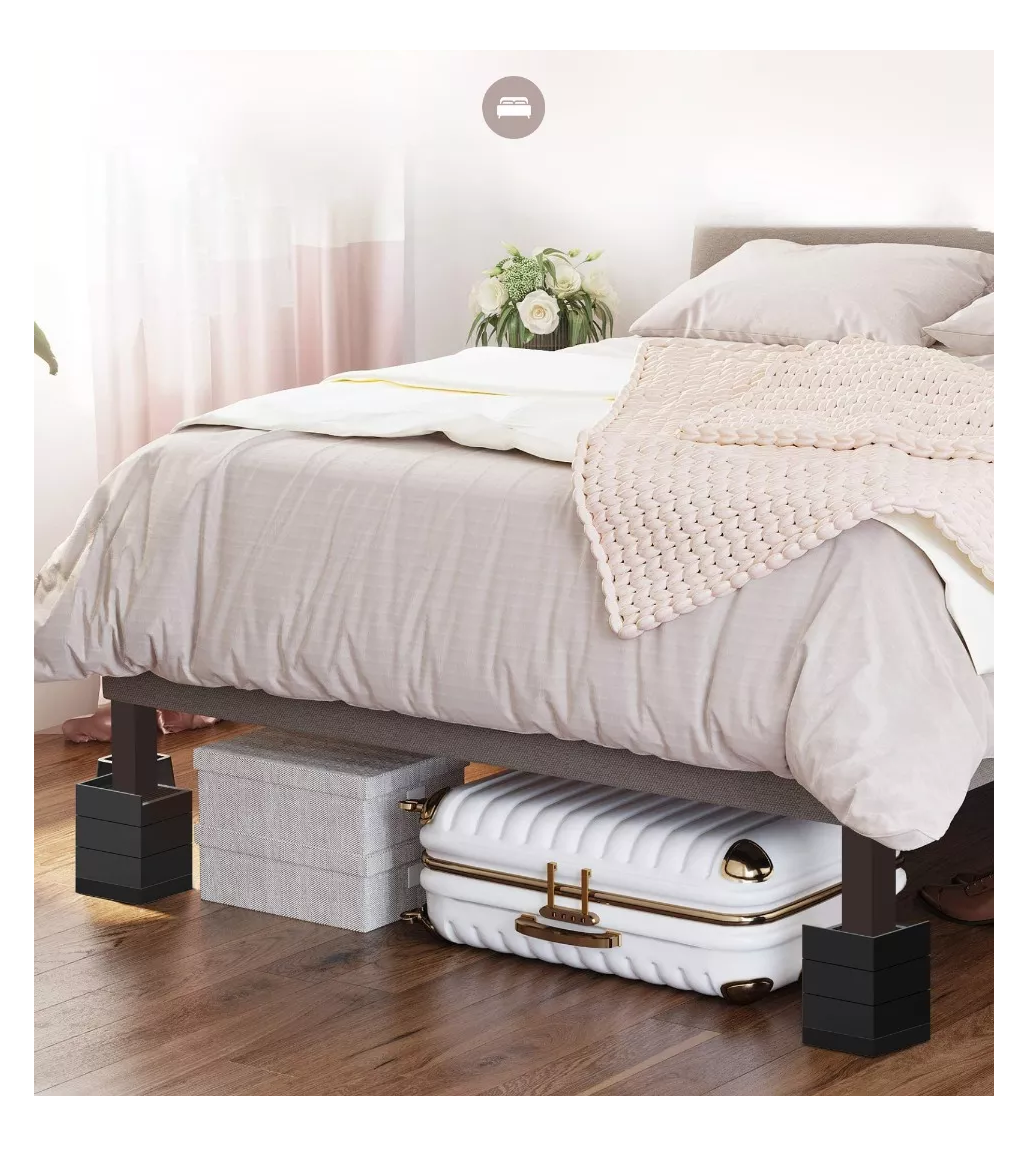 Foto 3 | Almohadillas Elevadoras Para Muebles, Mesas Y Esquinas 4 Pzs Negro