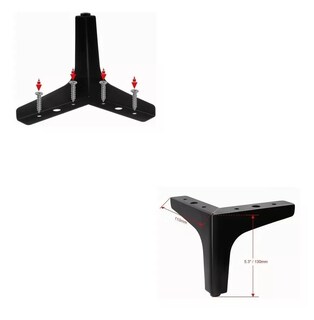 Foto 2 | Patas De Muebles Elevadores De Cama Sofá Apilables 4 Pz Negro