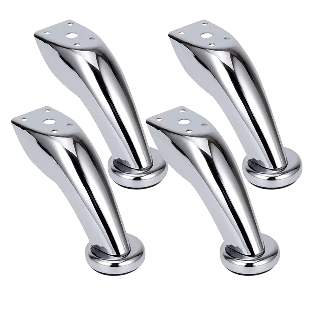 Foto 1 | Patas Para Sofá Mueble Cama Curvas Cromo C/tornillos 4 Pzas Plata