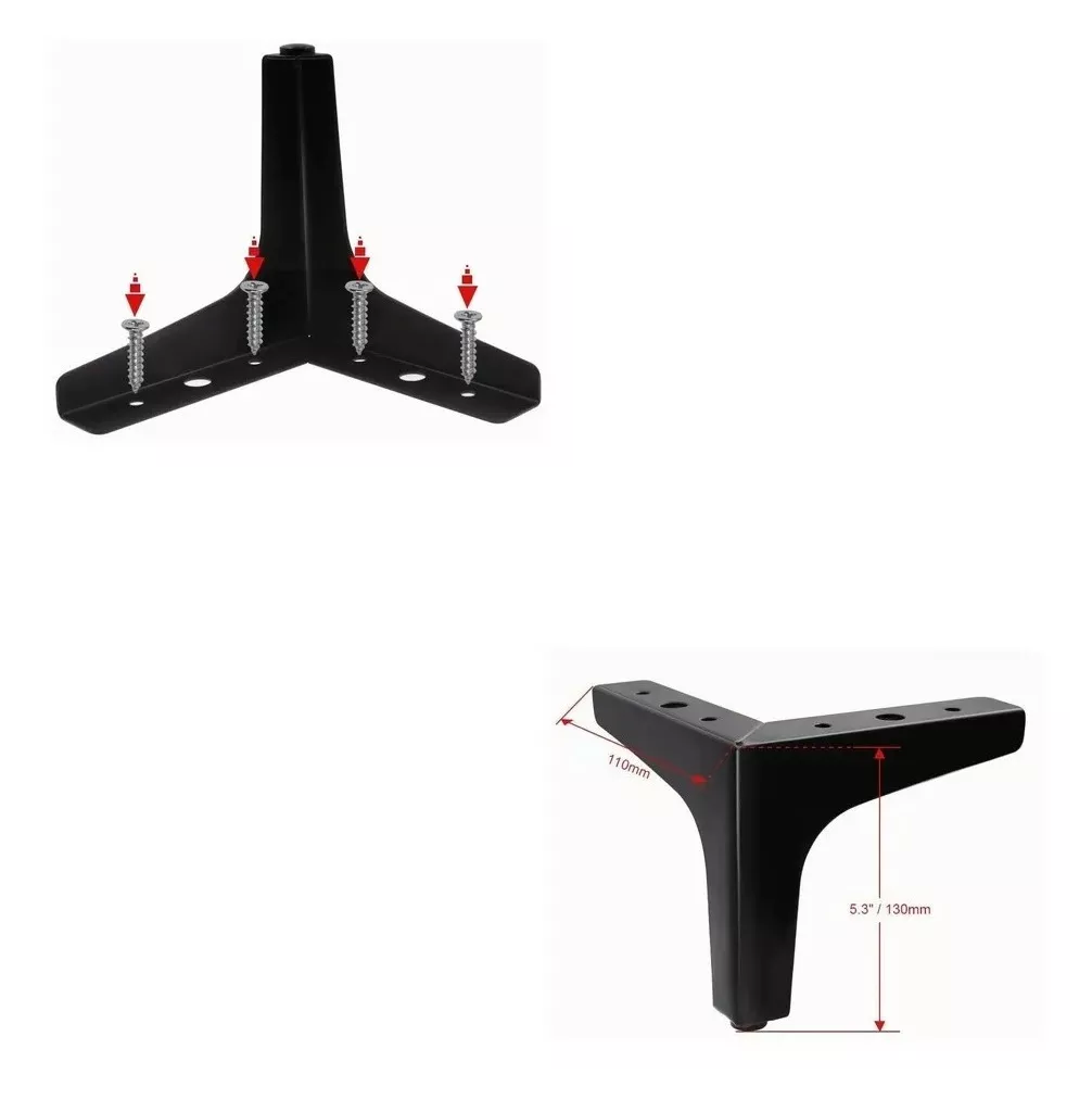 Foto 3 pulgar | Patas De Muebles Elevadores De Cama Sofá Apilables 4 Pz 13 Cm Negro