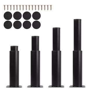 Foto 1 | Patas para Muebles Lab.G Ajustable 8-12 cm 4 Piezas Negro
