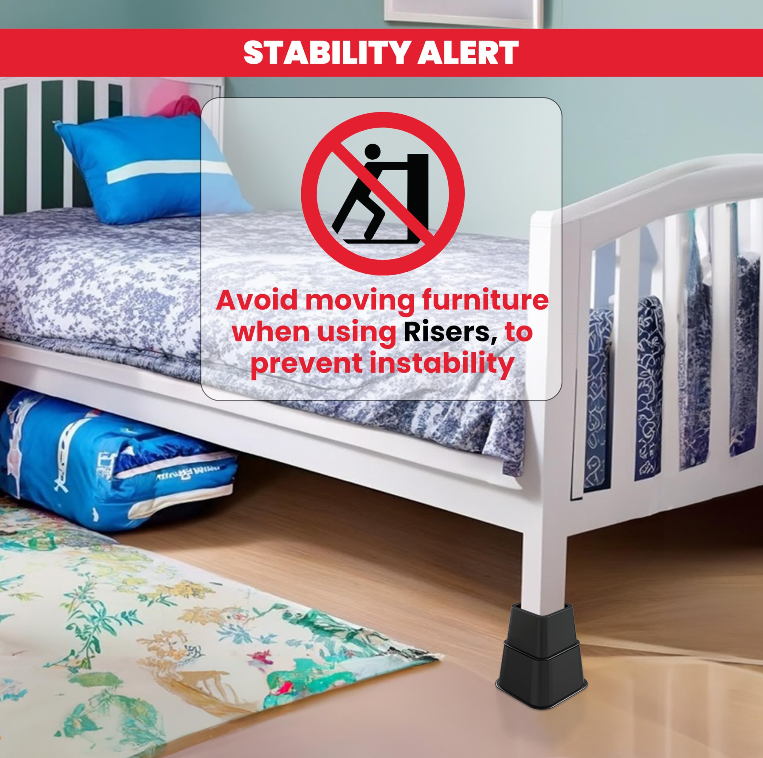Foto 6 pulgar | Cama Ajustable Furniture Risers Utopia Bedding De 3, 5 U 8 Pulgadas (juego De 4) - Venta Internacional.