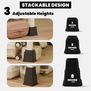 Foto 6 | Cama Ajustable Furniture Risers Utopia Bedding De 3, 5 U 8 Pulgadas (juego De 4) - Venta Internacional.