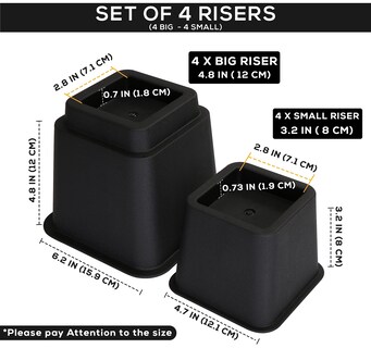 Foto 7 | Cama Ajustable Furniture Risers Utopia Bedding De 3, 5 U 8 Pulgadas (juego De 4) - Venta Internacional.