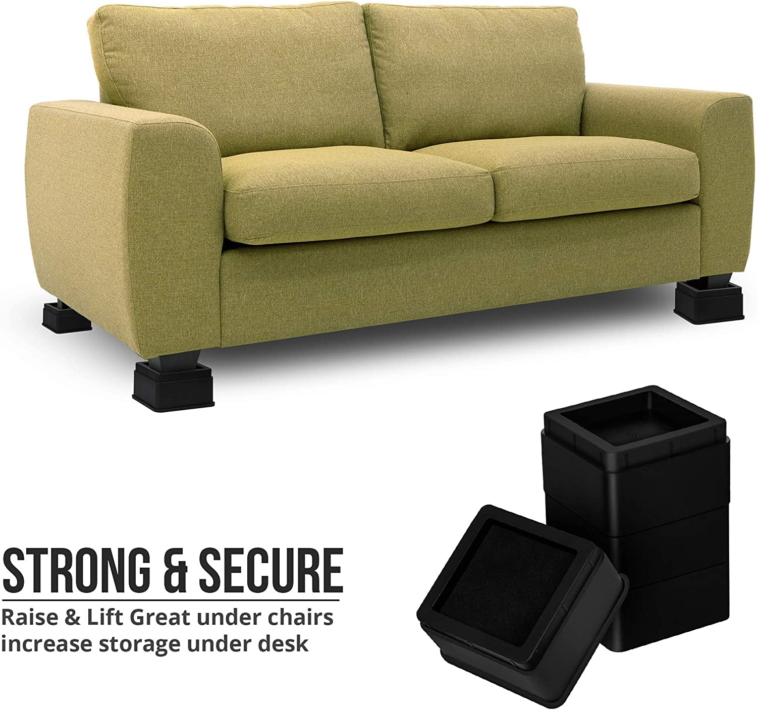 Foto 8 pulgar | Bed Risers Utopia Bedding, Paquete De 48 Unidades, 5 Cm, Para Sofá, Cama O Mesa - Venta Internacional.
