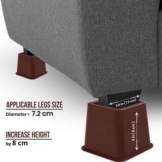 Foto 7 | Cama Ajustable Furniture Risers Utopia Bedding De 3, 5 U 8 Pulgadas - Venta Internacional.
