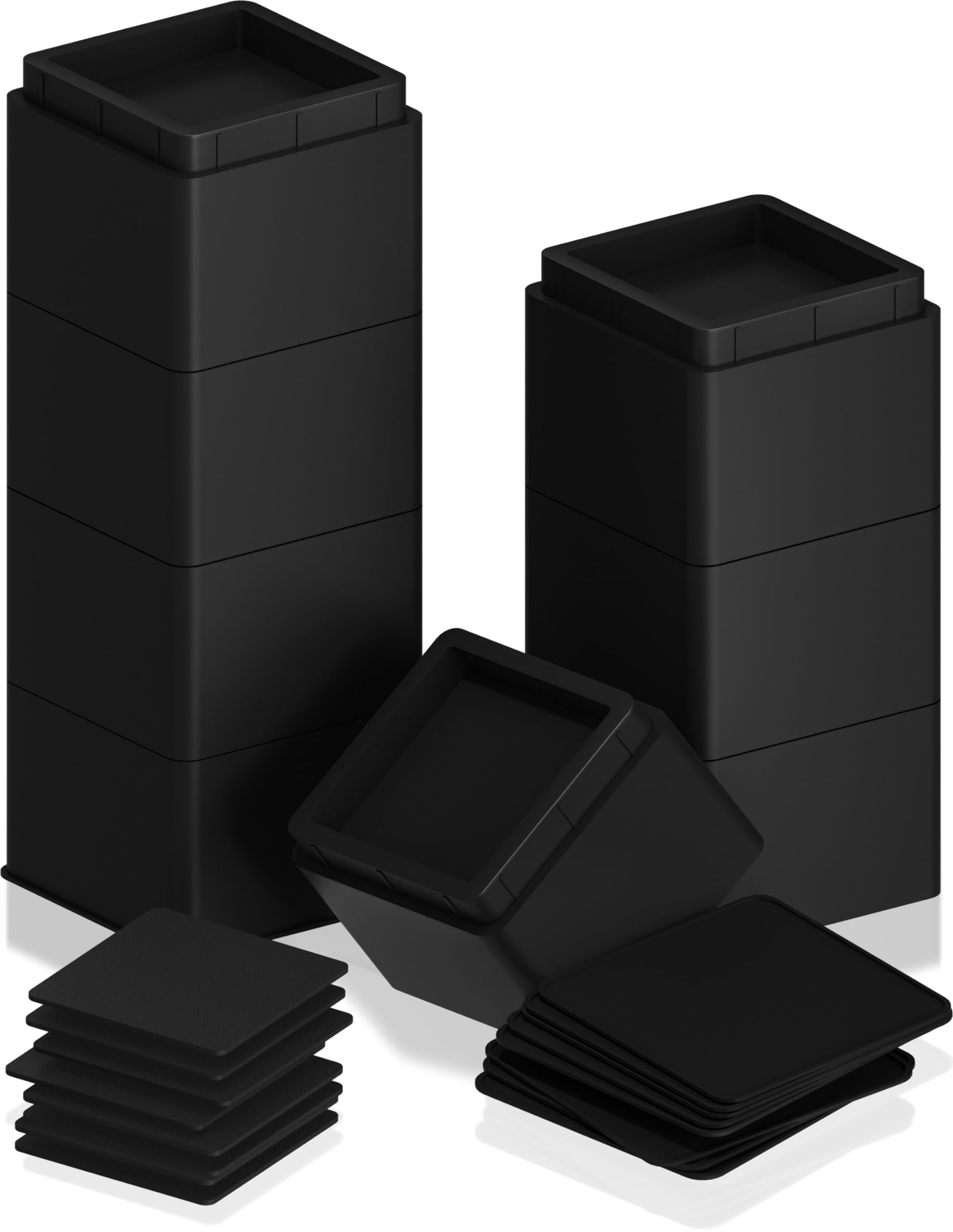 Foto 1 | Colchones Utopia, Paquete De 8 Unidades, 8 Cm Y 15 Cm, Ajustables, Color Negro - Venta Internacional.