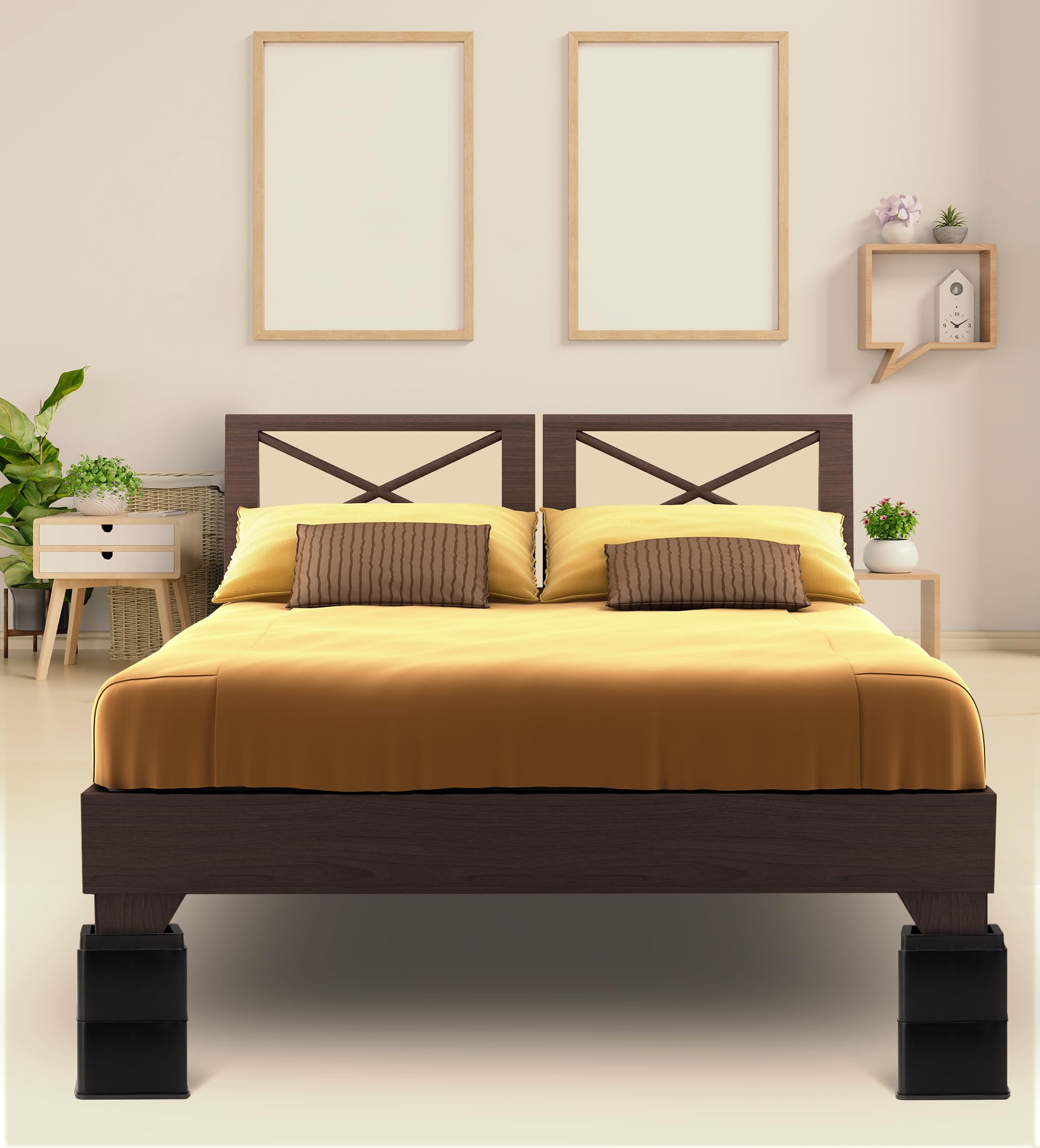 Foto 6 | Colchones Utopia, Paquete De 8 Unidades, 8 Cm Y 15 Cm, Ajustables, Color Negro - Venta Internacional.