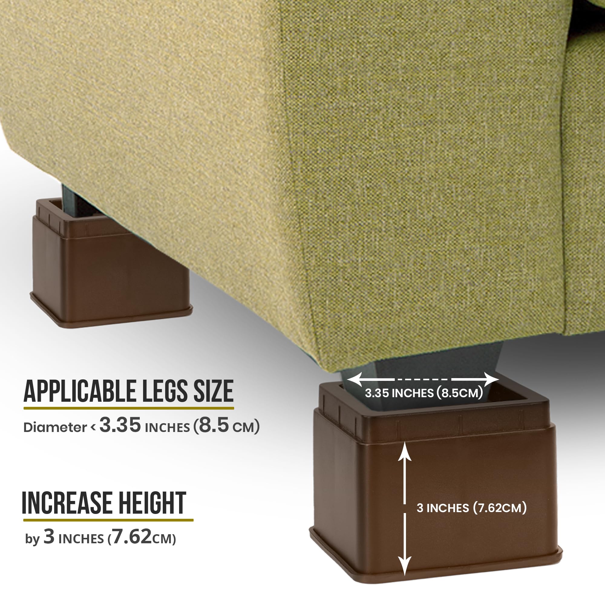 Foto 3 | Ropa De Cama Utopia De 8 Cm, Paquete De 4, Ajustables De 8 Y 15 Cm - Venta Internacional.