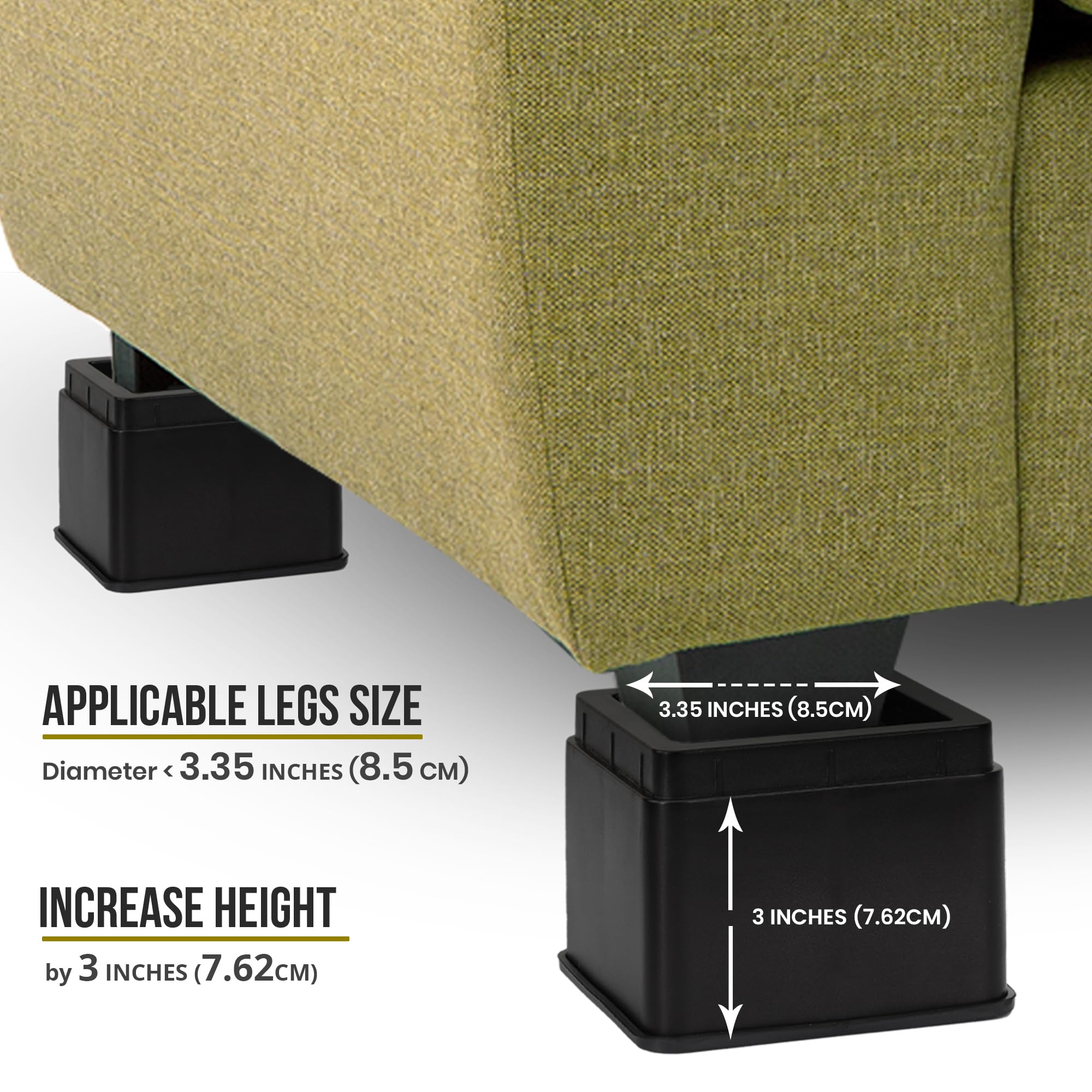 Foto 3 | Ropa De Cama Utopia De 8 Cm, Paquete De 4, Ajustables De 8 Y 15 Cm - Venta Internacional.