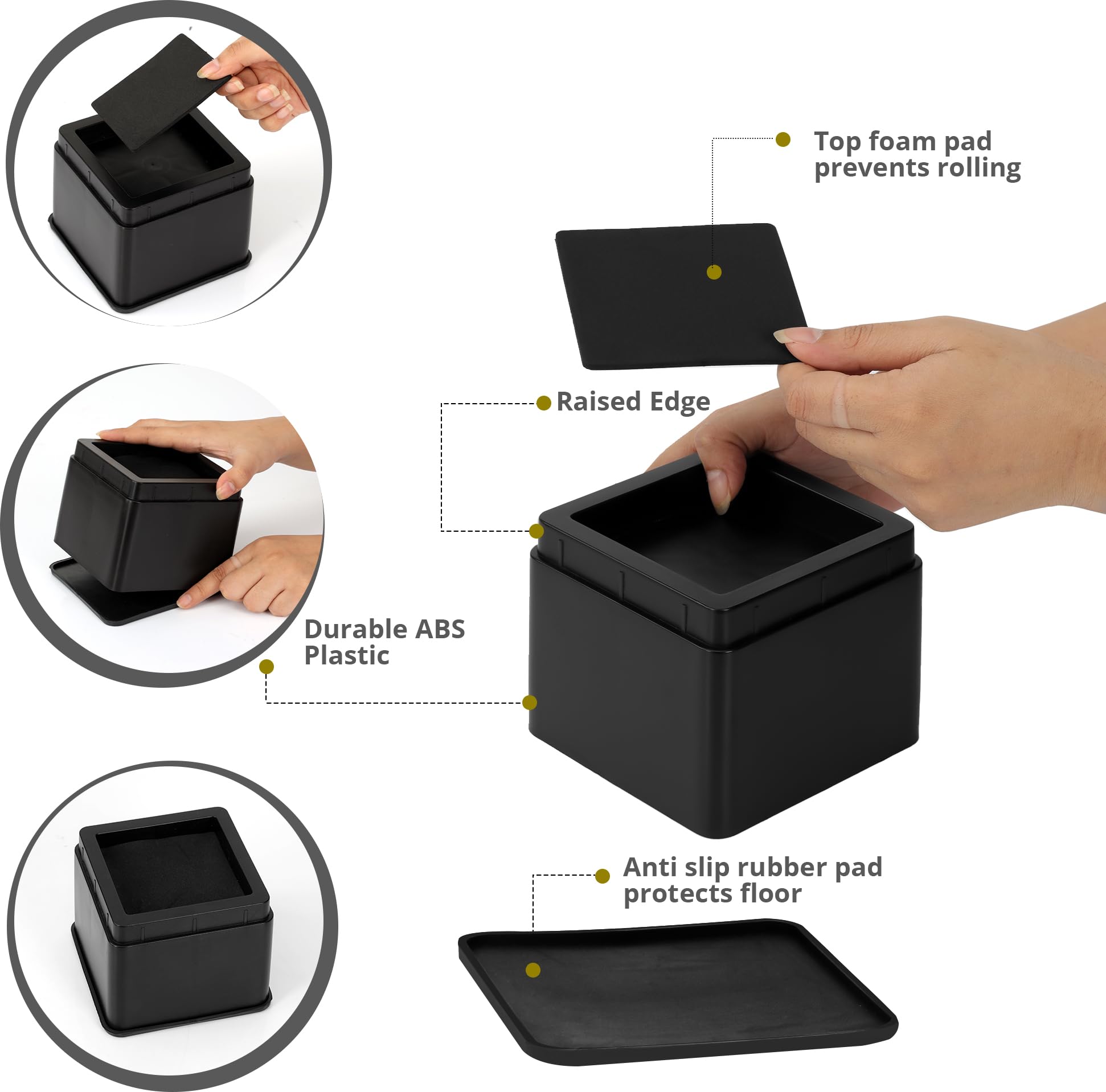Foto 5 pulgar | Ropa De Cama Utopia De 8 Cm, Paquete De 4, Ajustables De 8 Y 15 Cm - Venta Internacional.