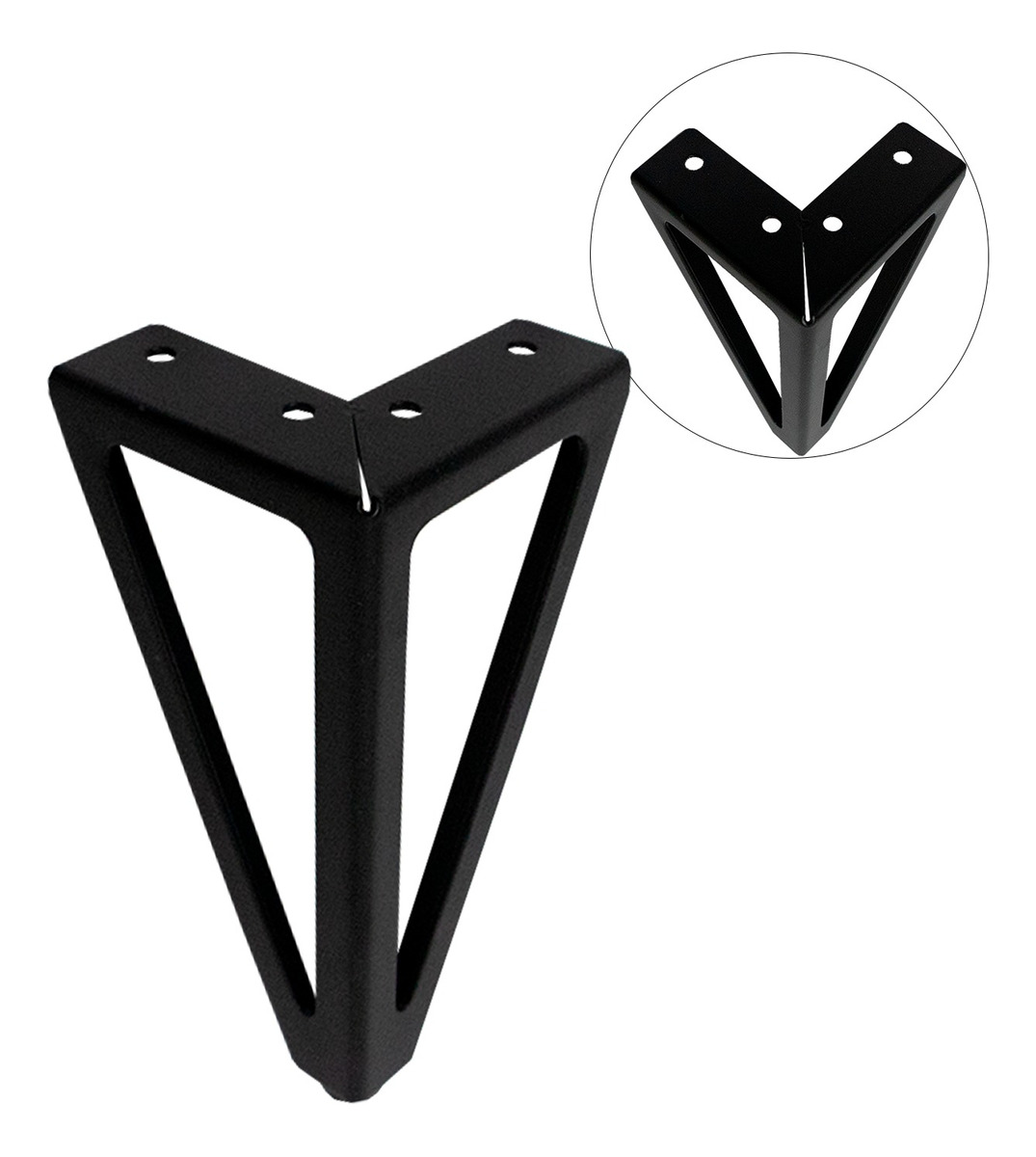 Foto 2 pulgar | Jauz Kit De 4 Patas Para Mueble Metálicas Color Negro