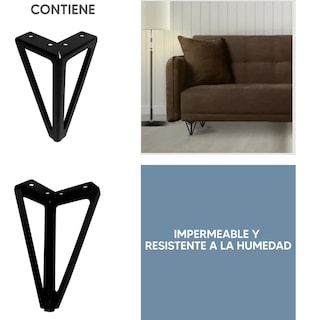 Foto 5 | Jauz Kit De 4 Patas Para Mueble Metálicas Color Negro