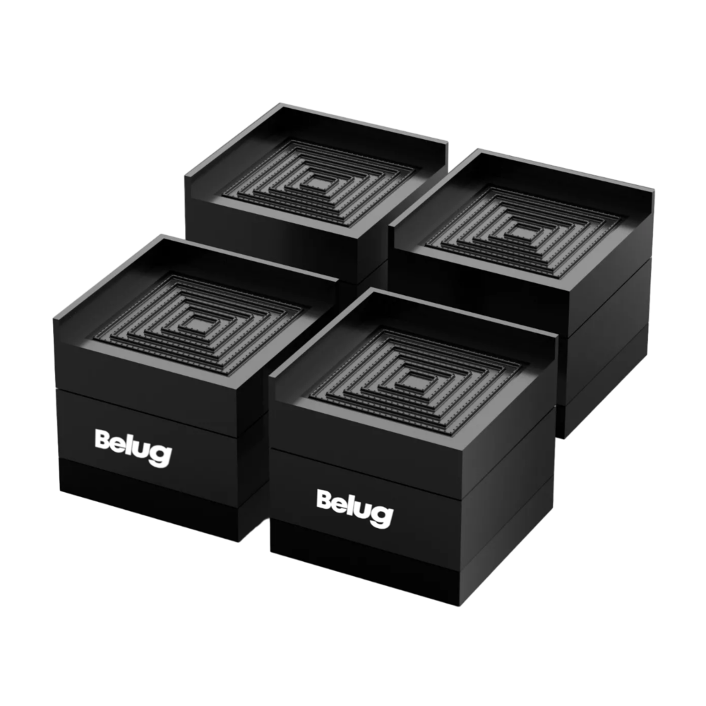 Foto 1 | Almohadillas Elevadoras Para Muebles, Mesas Y Esquinas 4 Pzs Negro Belug