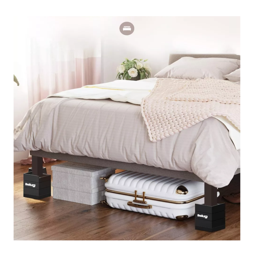 Foto 4 pulgar | Almohadillas Elevadoras Para Muebles, Mesas Y Esquinas 4 Pzs Negro Belug