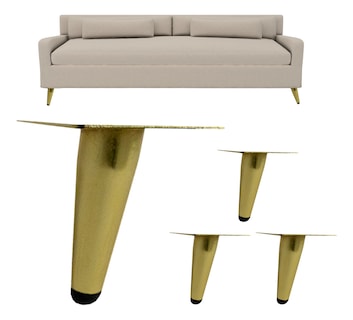 Foto 2 | Jauz Kit De 4 Patas De Acero Color Dorado Para Muebles