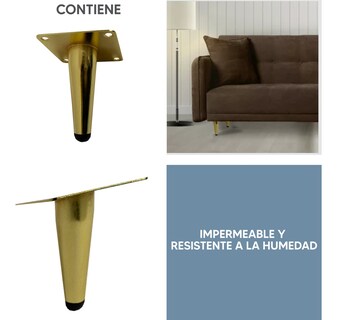 Foto 4 | Jauz Kit De 4 Patas De Acero Color Dorado Para Muebles