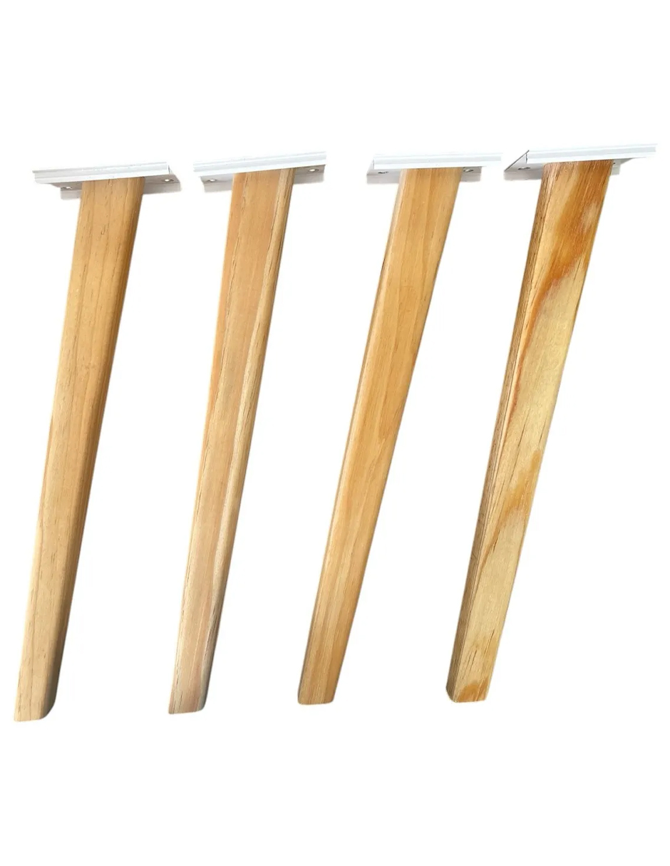 4 Pzas Patas Madera Minimalistas 40cm Para Muebles