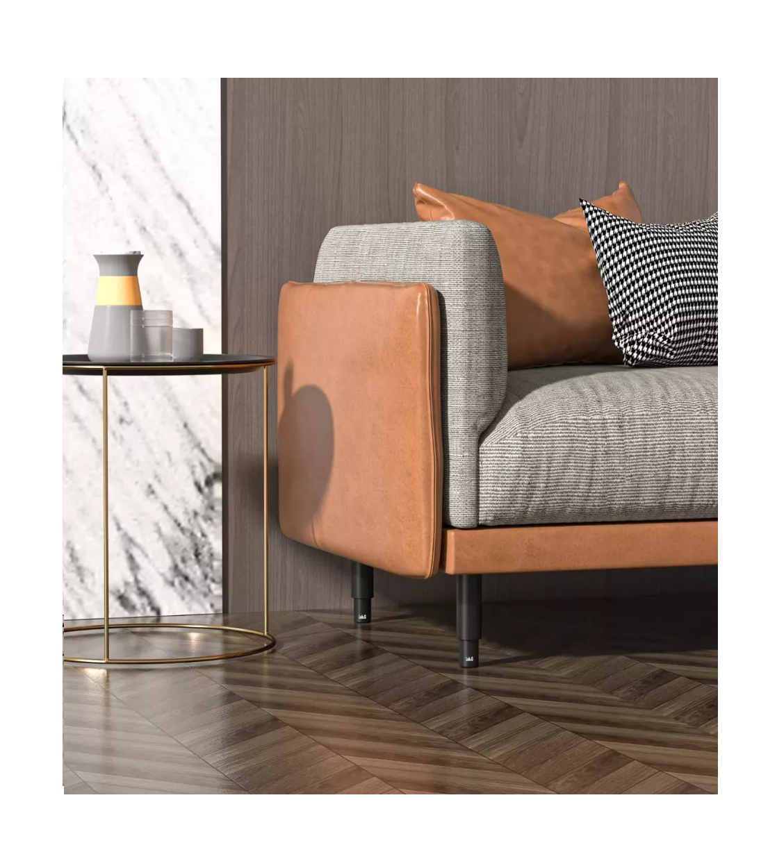 Foto 4 pulgar | Patas De Sofá Ajustables Metal Para Muebles 12-18 Cm 4 Pzs Negro