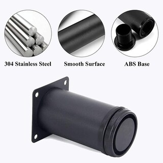 Foto 3 | Pata De Mueble Jieyou Negra Ajustable De Acero Inoxidable De 120 Mm - Venta Internacional.