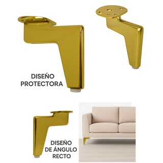 Foto 1 | Kit 4 Patas Para Mueble 12 Cm Jauz Color Dorado