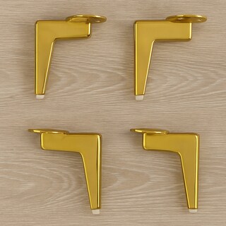 Foto 4 | Kit 4 Patas Para Mueble 12 Cm Jauz Color Dorado
