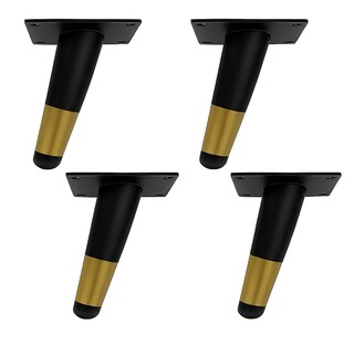 Foto 1 | Kit 4 Patas Metálicas Jauz Color Negro Y Dorado