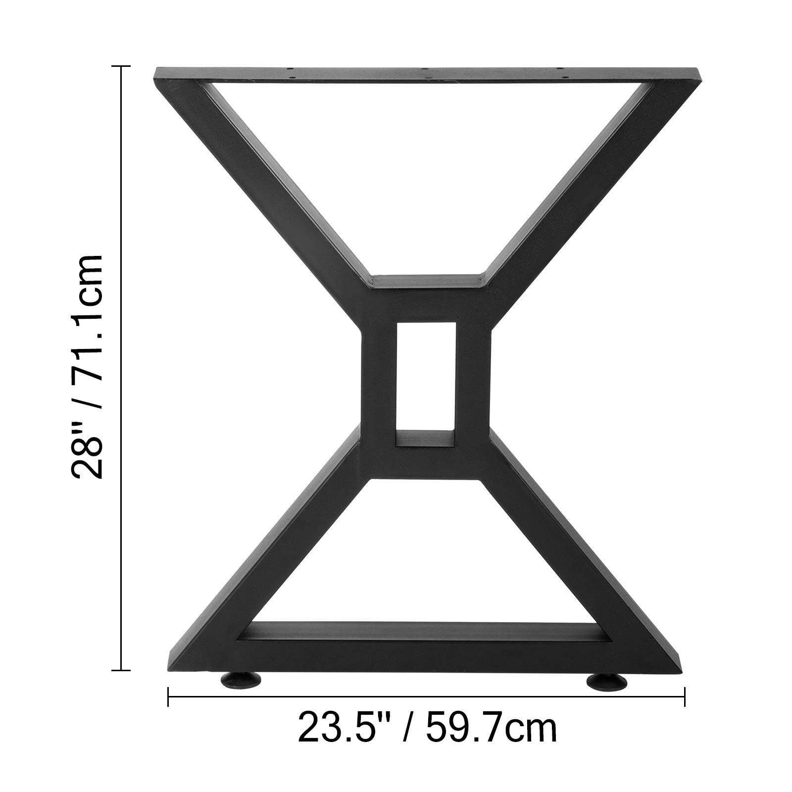 Foto 3 pulgar | Patas De Mesa Vevor De Metal En Forma De X, 28 Pulgadas, Color Negro, 200 Kg De Capacidad - Venta Internacional.