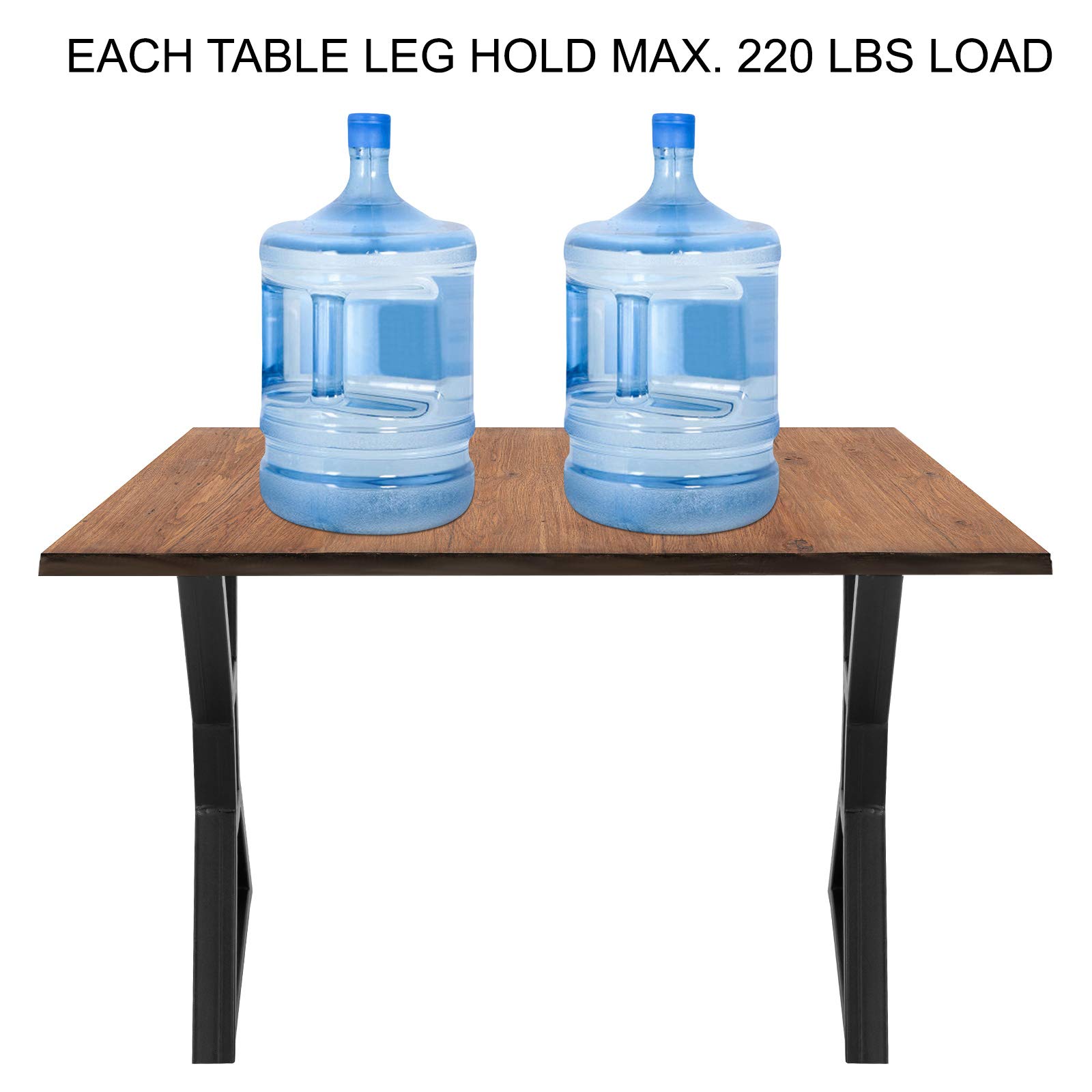 Foto 5 pulgar | Patas De Mesa Vevor De Metal En Forma De X, 28 Pulgadas, Color Negro, 200 Kg De Capacidad - Venta Internacional.
