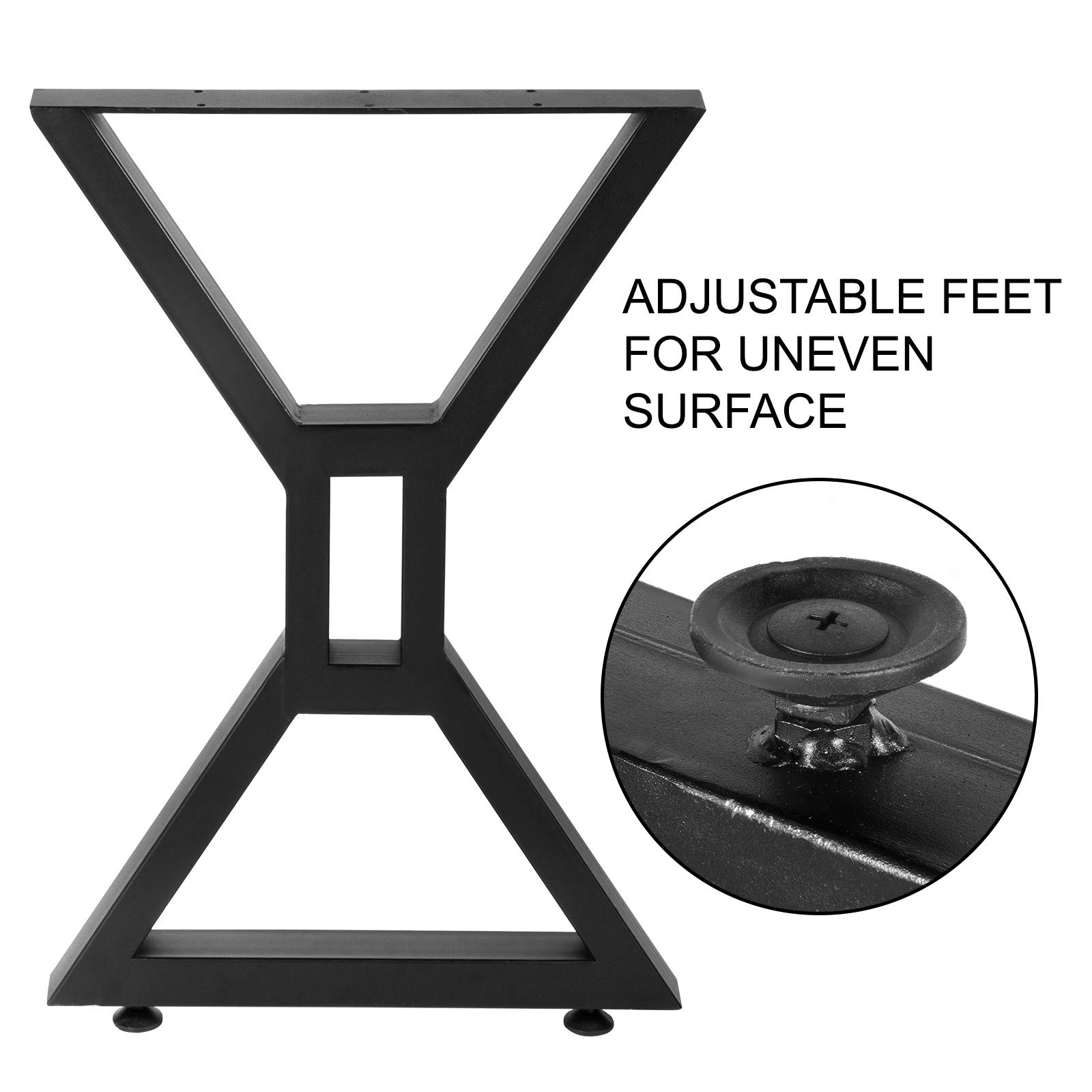 Foto 6 pulgar | Patas De Mesa Vevor De Metal En Forma De X, 28 Pulgadas, Color Negro, 200 Kg De Capacidad - Venta Internacional.