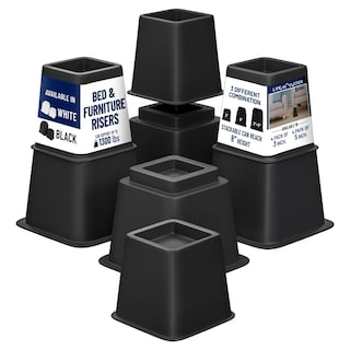Foto 1 | Juego De Elevadores Para Muebles Lifemaster, 8 Piezas, Diseño Antideslizante, Color Negro - Venta Internacional.