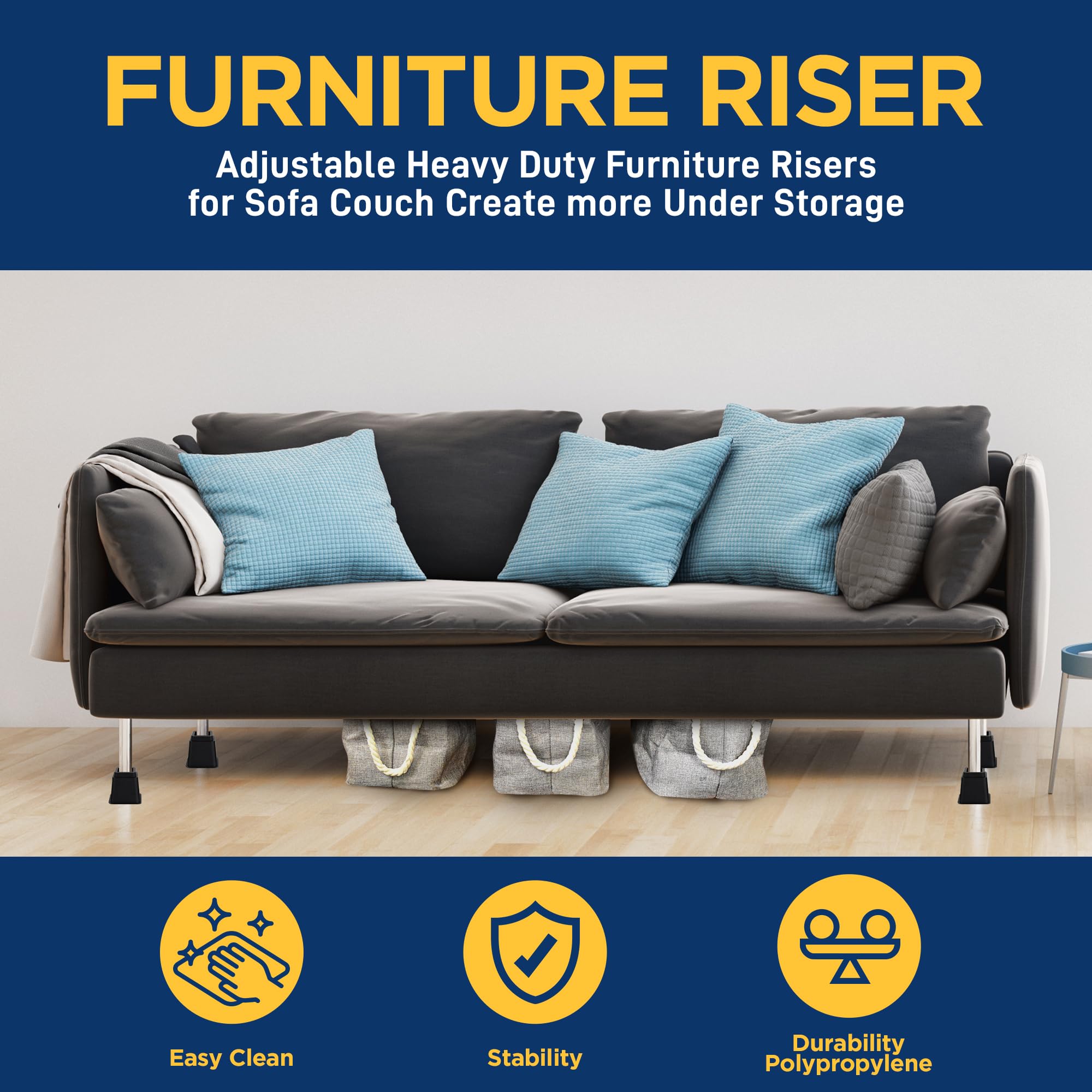 Foto 3 pulgar | Juego De Elevadores Para Muebles Lifemaster, 4 Piezas, Diseño Antideslizante - Venta Internacional.