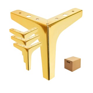 Foto 1 | Patas De Muebles Belug Elevadores De Cama Sofá Apilables 4pz 10cm Dorado