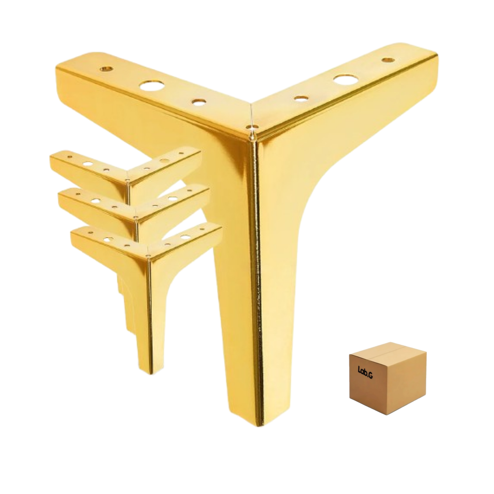 Foto 2 pulgar | Patas De Muebles Lab.g  Elevadores De Cama Sofá Apilables 4pz 10cm Dorado