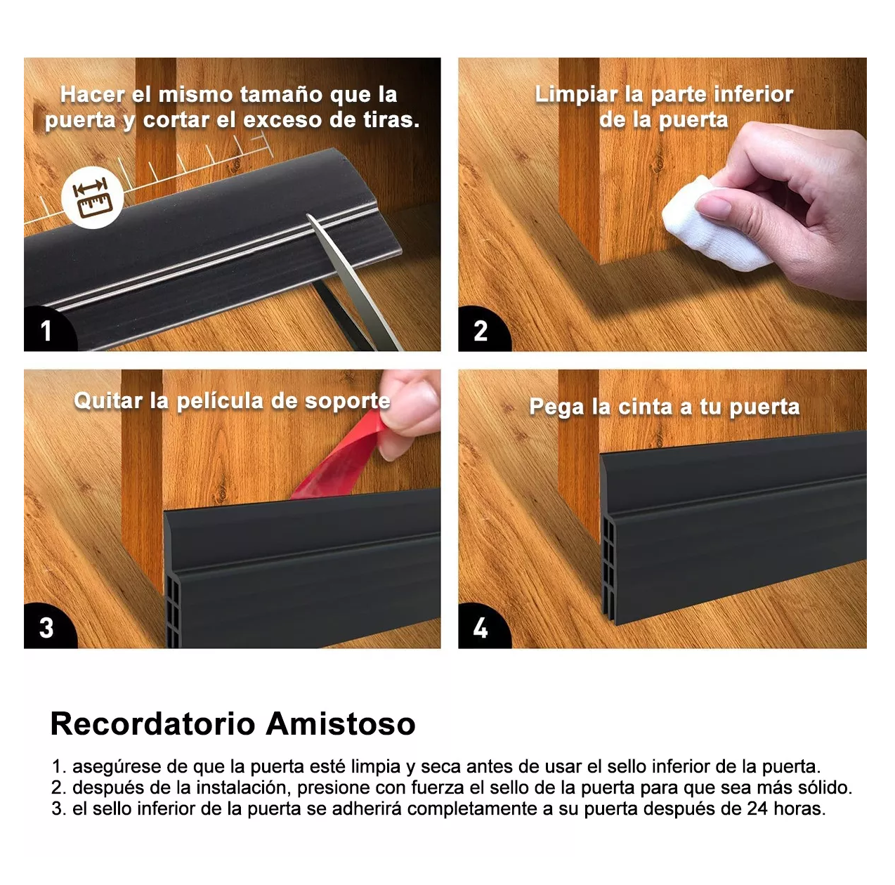 Foto 4 pulgar | Guardapolvo Cubre Puerta Atrapa Polvo 3 Piezas Negro/rojo Belug