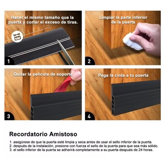 Foto 3 | Guardapolvo Cubre Puerta Atrapa Polvo 3 Piezas Negro/rojo Belug