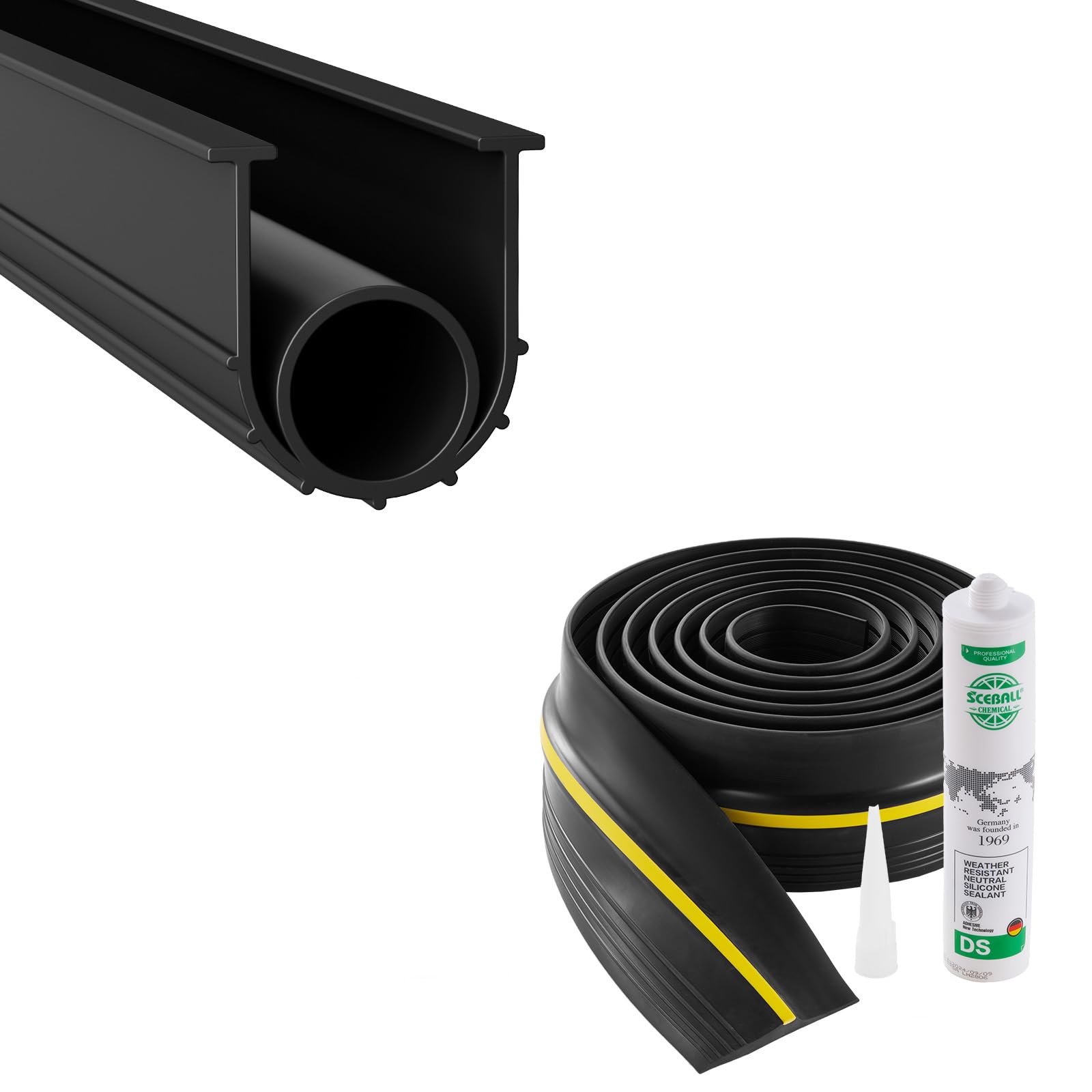 Foto 1 | Kit De Juntas Para Umbral E Inferior Para Puertas De Garaje Vevor, 10 Pies, Negro - Venta Internacional.