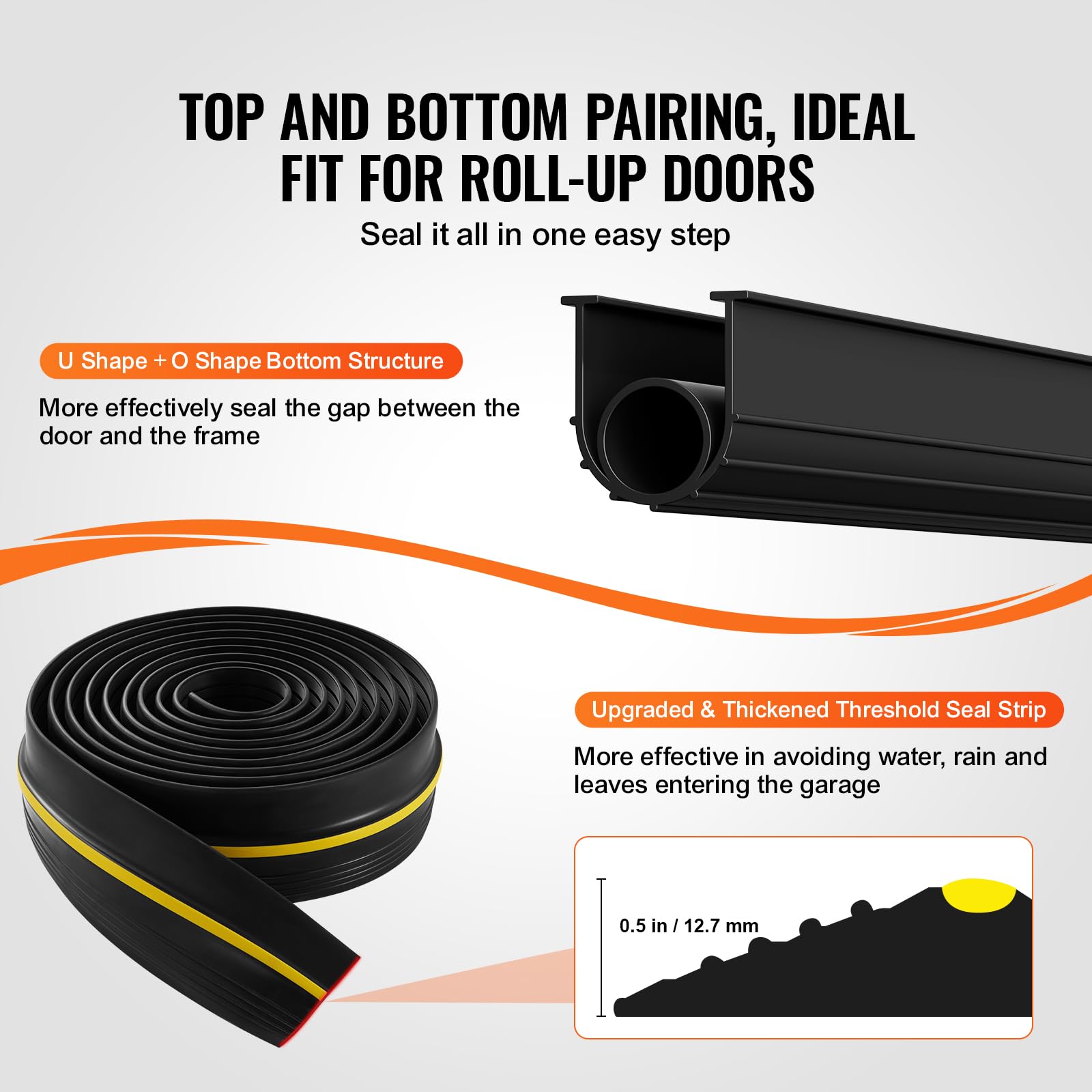 Foto 4 pulgar | Kit De Juntas Inferiores Y Umbrales Para Puertas De Garaje Vevor, 16 Pies - Venta Internacional.
